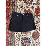 Xhilaration Y2K Pinstripe Mini Skort Black Gray Pleated Stretch Low Rise Size 3 Photo 8