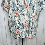 Cynthia Rowley Floral Sleepwear Pajamas Sz L Short Sleeve Top Long Pants Photo 3