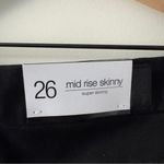 7 For All Mankind The Mid Rise Skinny Deluxe Legging Jean Black Made in USA zip Photo 8