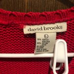 Vintage David brooks red American flag knitted sweater Photo 1