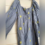 Free People Emory Embroidered MIDI Dress in Blue Combo Photo 5