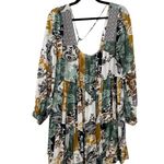 Anthropologie Mini Tiered Printed Dress Sz M Photo 2