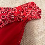 Old Navy  NWT red white black bandanna print ruched booty bikini bottoms. Sz XL. Photo 2