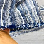 Cloth & Stone Cloth Stone S Linen Rayon Stripe Jumpsuit Blue White Cutout Back Tie π Photo 12