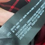 ZARA NEW  Red & Black Plaid flannel Shirt Dress Tunic Button Down SMALL Photo 6