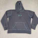 Life is Good  Hoodie Women XL Blue Gray Fleece Embroidered Pullover Photo 0