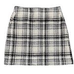 Loft Black & White Plaid Tweed Mini Skirt Size 4 | Preppy Schoolgirl Style Photo 3