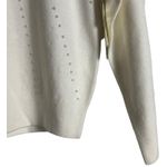 Dress Barn Ivory Faux Peal Embellished Mock Neck Long Sleeve Pullover Sweater PS Photo 5