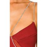 superdown  Jaxie Diamond Strap Mini Dress‎ NWT Size Medium Red Bodycon Photo 2