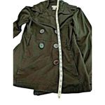 Medium Black Cotton Trench Coat/Jacket Cotton Hip double Photo 3