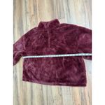 A New Day Burgundy Plush Fleece Pullover Half Zip Jacket Women's Medium Photo 5