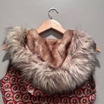 Aeropostale Pink Brown Lined Vest Faux Fur Hood Sz Small Y2K Photo 4