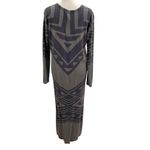Free People Aztec Boho Bohemian Southwestern Side Slit Sweater Dress size Large Photo 6