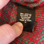 Christmas Sweater Puppy Dog Santa Hat Red Green Womens Medium 33 Degrees Comfy Photo 14