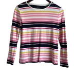 Talbots Tee Women Top MP Multicolor Stripe Lightweight Cotton Preppy Beachy Photo 0