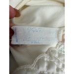 Vanity Fair  Vintage Long Nightgown Robe Peignoir Cream Lace Trim Button Front M Photo 3