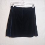 Mi ami Blue Velvet Floral Embroidered Mini Skirt Boho Festival Size Small Photo 4