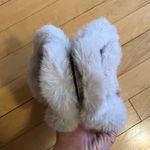 J.Crew  Pink Velour Fur Mule Slippers Photo 6