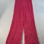 Trina Turk  Sz S Genie Bright Pink Front Slit Lounge Pants Gauze Beachy Vacation Photo 5