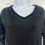 Ultra Flirt Velvet Sleeves Top Sz S Holiday Goth NWT Stretch Long Sleeve Minimal Photo 1