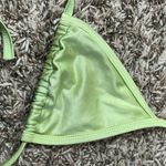 LA Hearts Green Metallic Triangle Bikini Top Sz XS Photo 1