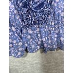 Free People   Shirt Sz M Floral Embroidered Cottage Peasant‎ Boho Floral Photo 4