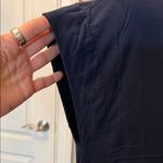 Soma Cool Nights Pajama Set Navy V-Neck Top & Tropical Print Pants Size L Photo 6