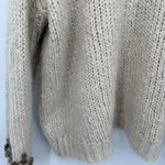 ZARA  Cream Brown Oversized Sequin Sweater Mohair Wool Size Medium Photo 11