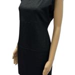 Bebop  Black Leather Look Cap Sleeve Zip Back Stretch Mini Dress Size Large Photo 3