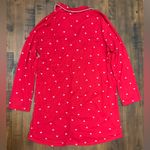 Laura Ashley  Red With Pink Hearts Button Down Pajama Nightgown Photo 2