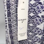 Lola P. Spaghetti Strap Tiered Camisole Top White w/Blue Dipped Dyed Photo 11