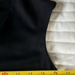 Ann Taylor V Neck Black Cap Sleeve Sheath Dress w Side Detail & Zipper Size 4P Photo 6