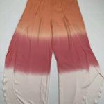 Young Fabulous and Broke  Wide-Leg Tulip Pants Orange Pink Flared Ombré Tie Dye Photo 0