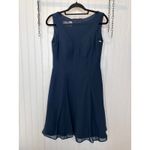 Azazie  Kaya Dress Navy Blue Sleeveless Special Occasion Wedding Cocktail Size 12 Photo 1
