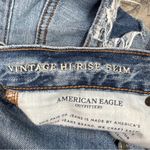 American Eagle  Vintage High Rise Slim Distressed Patch Straight Leg Jeans 10 Photo 8