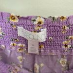 Abound  Skirt Mini Purple Floral Ruffle Stretch Smocked Waist Josie Photo 5