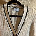 Old Navy Cream and Black Cardigan Sweater with V-Neck and Textured Knit Photo 3