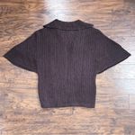 CAbi • Repose Cape #3702 cardigan sweater open Ganache brown chunky knit Photo 8