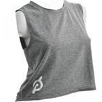 PELOTAN Lurex Muscle Boxy Crop Gray & Metallic Silver Tank Top ~ Women's Size XL Photo 5