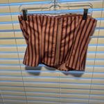 Pretty Little Thing pink corduroy striped bandeau top Photo 2