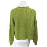 Urban Outfitters  Green Knit Long Sleeve Crew Neck Pullover Sweater Top Size S Photo 1