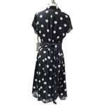 Evan Picone NWT Evan-Picone 100% Polyester Easy Does It Black/Ivory Polka Dot Dress Sz 16 Photo 1