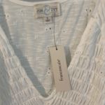 NWOT‎ Francesca's Jun & Ivy Ruched Ruffle Top | Size Small | Cottagecore Chic White Photo 1