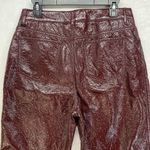 ASOS Jeans Womens 32x32 Oxblood Vinyl Mid Rise 90's Straight Leg Photo 7
