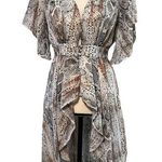 Peach Love California  small snake print maxi topper bathing suit cover up Photo 0