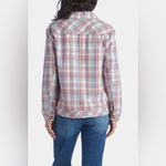 Kut From The Kloth NWT KUT Shaket  Button Down Dusty Rose Blue Colors Size L Pockets Photo 2
