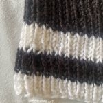 black and white ribbed fisherman beanie hat Photo 7