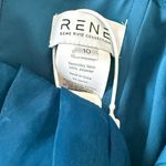 Rene Ruiz Collection Strapless Draped Gown Teal Blue Ombré Women’s Sz 10 NWT Photo 3