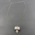 Lead Us Not Into Temptations Journey Box Keepsake Locket Treasure Chest Pendant Silver Photo 1