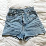 Vintage Japanese High Waisted Shorts Blue Size 4 Photo 0